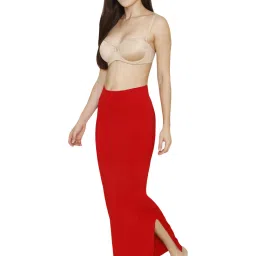 Zivame Red Plain Saree Shapewear image 4