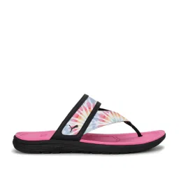 Puma Women's Softride Sunny Tie Dye Multocloured Flip Flops image 1