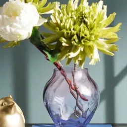 Pure Home and Living Pink & Purple Glass Swirl Textured Vase-picture-41