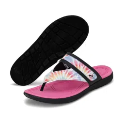 Puma Women's Softride Sunny Tie Dye Multocloured Flip Flops image 4