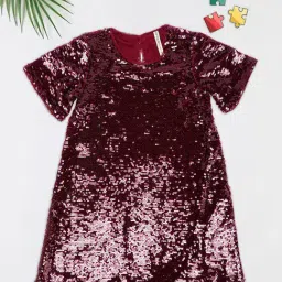 Pantaloons Junior Girls Maroon Dress-image-61