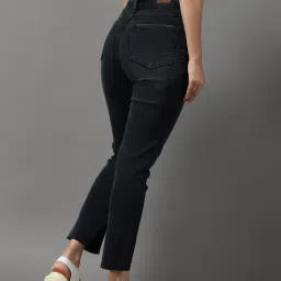 showoffff SHOWOFF High-Rise Charcoal Mildly Distressed Jeans image 2