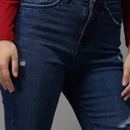 showoffff SHOWOFF High-Rise Blue Mildly Distressed Jeans image 5