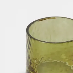 Pure Home and Living Green Textured Glass Tealight Holders - Set of 2 image 5