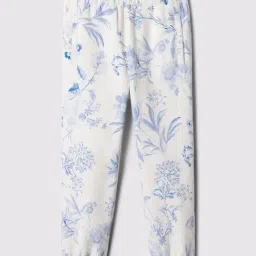 GAP Girls Blue Cotton Floral Joggers-image-71