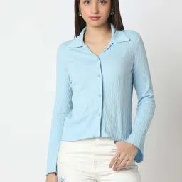 Spykar Blue Slim Fit Shirt-picture-41