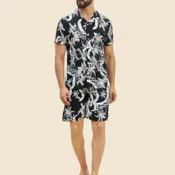 Sweet Dreams Black Regular Fit Printed Shirt & Shorts Set-image-14
