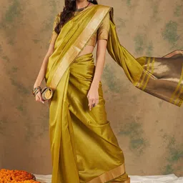 Maroosh Woven Design Zari Organza Saree image 4