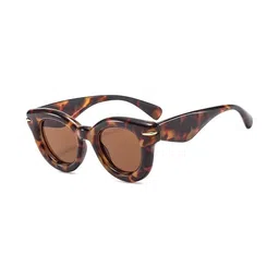 AUGEN Unisex Brown Lens & Brown Oval Sunglasses with-picture-34