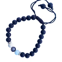 Apnisanskriti Unisex Black Onyx Matt Amazonite Stone Bracelet-picture-37