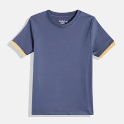 METRO KIDS COMPANY Boys Navy Blue Solid T-shirt-picture-39
