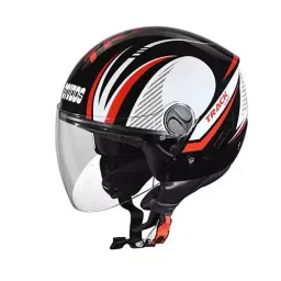 Studds TRACK SUPER D3 DECOR BLACK (600 mm) X Large Open Face Helmet, BLACK N6-picture-25