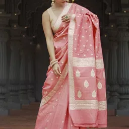 Moda Rapido Woven Design Zari Handloom Banarasi Saree image 3