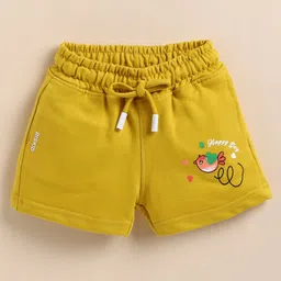 Biskid Cotton Bird Printed Shorts - Yellow-picture-39