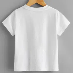 KNITROOT Christmas Theme Half Sleeves Sorry Santa Naughty Just Feels Nice Printed Tee - White image 3