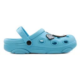 LIBERTY Perforated Slingback Clogs With Space Theme Charms - Blue image 3