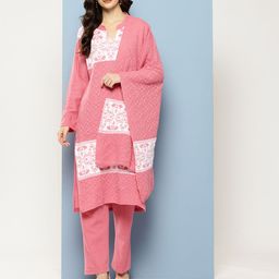 Aarika Ethnic Motifs Woven Design Regular Kurta with Trousers & With Dupatta-image-0