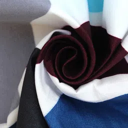 AEROHAVEN Set of 6 Blue & Brown Geometric Printed Glace Cotton 210 TC Diwan Set image 4