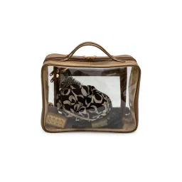 SG By Sonia Gulrajani Bronze Double-Sided Leather Bag Organiser Pouch image 1