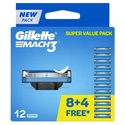 Gillette Mach3 Manual Shaving Razor Blades (Pack of 12 Pcs) image 1