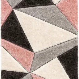 CARPETIFY Geometric Anti-Skid Shaggy Carpet image 2