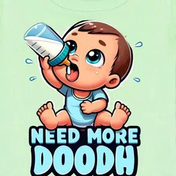 Arvesa Need More Doodh Printed Bodusuit image 3