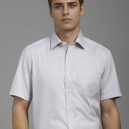 Louis Philippe Men Classic Fit Spread Collar Solid Cotton Formal Shirt-picture-25