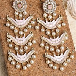 KARATCART Gold-Plated Kundan Studded Dangler Drop Earrings-picture-5