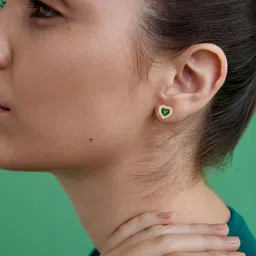 MINUTIAE Heart Shaped Studs Earrings image 2