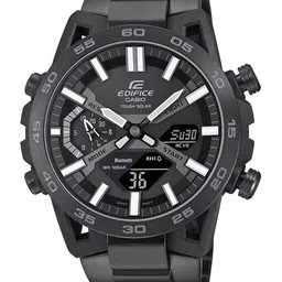 CASIO Men Dial & Stainless Steel Cuff Straps Analogue and Digital Chronograph Solar Powered Watch ED608 image 1