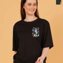 kintu parantu Women Pack Of 2 Printed Drop-Shoulder Sleeves T-shirt-picture-22