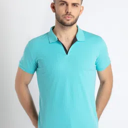 Status Quo Men Polo Collar Applique Slim Fit T-shirt-picture-27