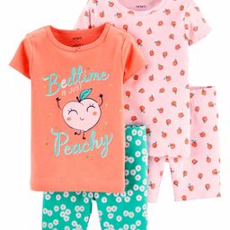 Carter's 4-Piece Snug Fit Cotton PJs - Peach Pink-picture-11