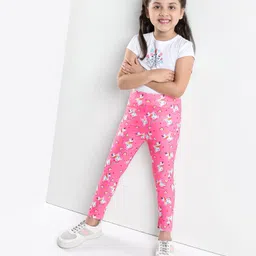 Kookie Kids Full Length Leggings Horse Print - Pink-image-17