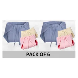 Lollipop Lane Muslin Cloth Diapers with Adjustable Strings Newborn - Pack of 6-image-6