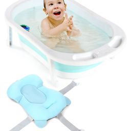 fab n funky Folding Baby Bath Tub with Drain Plug Medium Size - Blue-picture-48