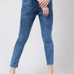 Ira Collections Women Comfort Jogger Low-Rise Heavy Fade Stretchable Jeans-image-22