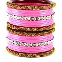 Vidhya Kangan Pink Bangle Set image 2