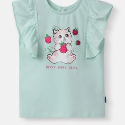 Nauti Nati Girls Berry Cute Kitten Graphic Printed Sleeveless Cotton Top-picture-19