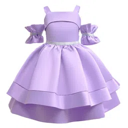 StyleCast x Revolte Girls Shoulder Straps Cold-Shoulder Sleeves Fit and Flare Dress-picture-6
