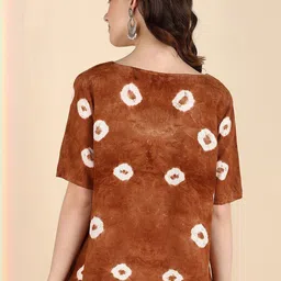 Chandbaali V-Neck Tie and Dye Short Sleeves Top image 4