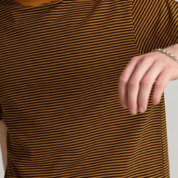 Espanshe Lonathan Men Striped Round Neck Short Sleeves T-shirt image 5