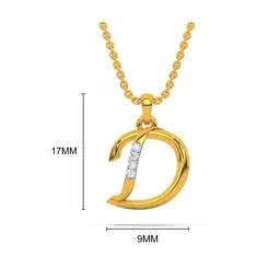 KISNA DIAMOND AND GOLD JEWELLERY Women 14KT Pendant Diamond 0.01 carat image 3