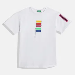 United Colors of Benetton Boys Geometric Printed Pure Cotton T-Shirt-picture-34