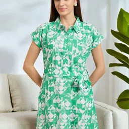 DressBerry Print Crepe A-Line Mini Dress-image-21