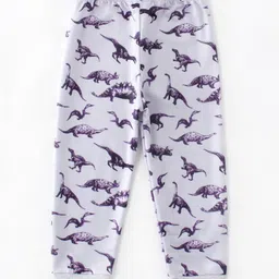 Kookie Kids Full Length Lounge Pant Dino Print - Grey image 2