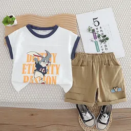 StyleCast x Revolte Boys Printed Pure Cotton T-shirt with Shorts-image-99