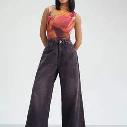 FREAKINS Women Loose High-Rise Wide Leg Jeans image 1