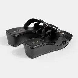 LEMON & PEPPER Women PU Wedge Heel Sandals With Buckles image 5