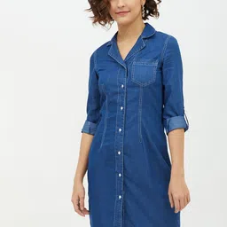 Chemistry Denim Shirt Dress-image-74